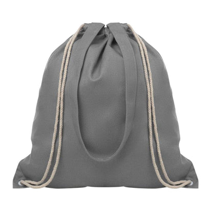 Grey - Front - MidOcean Moira Canvas Drawstring Bag