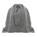Grey - Front - MidOcean Moira Canvas Drawstring Bag