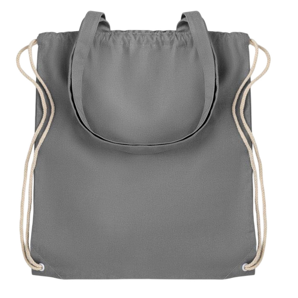 Grey - Back - MidOcean Moira Canvas Drawstring Bag