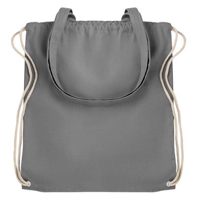 Grey - Back - MidOcean Moira Canvas Drawstring Bag