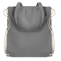 Grey - Back - MidOcean Moira Canvas Drawstring Bag