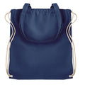 Blue - Back - MidOcean Moira Canvas Drawstring Bag