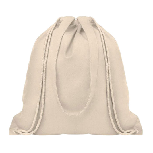 Beige - Front - MidOcean Moira Canvas Drawstring Bag