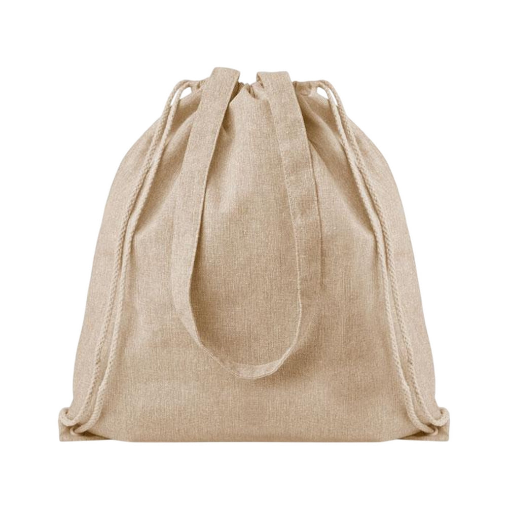 Beige - Front - MidOcean Moira Duo Drawstring Bag