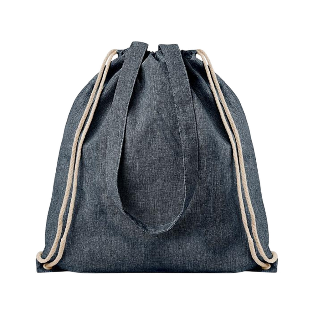 Blue - Front - MidOcean Moira Duo Drawstring Bag