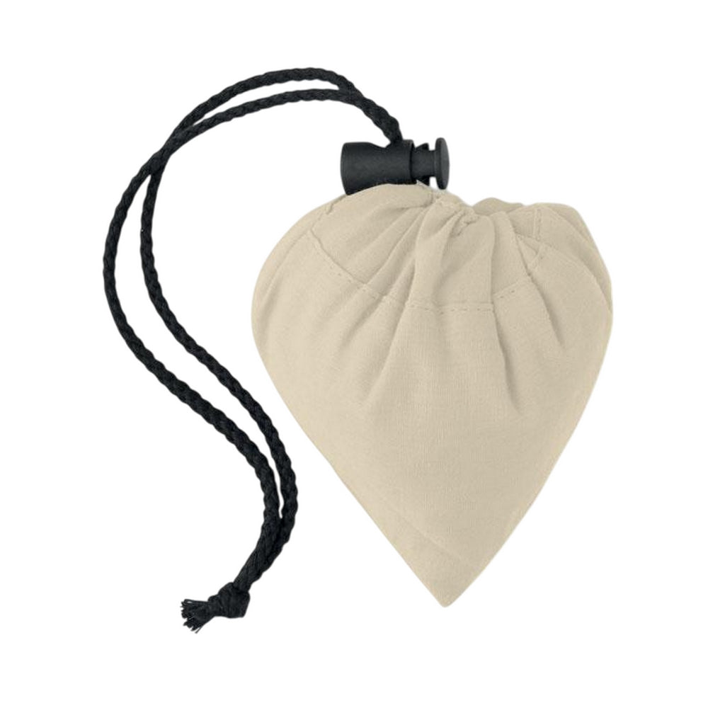 Beige - Back - MidOcean Fresa Soft Cotton Foldable Shopper Bag