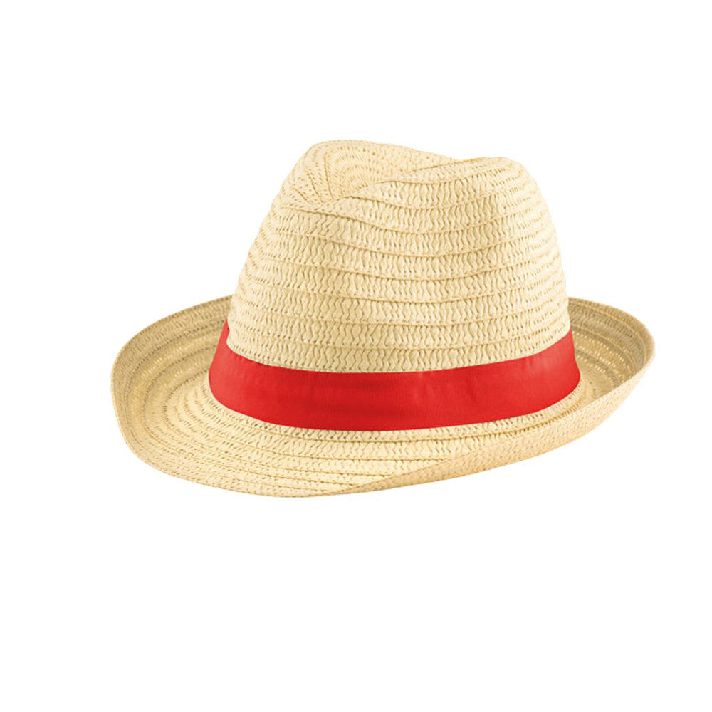 Red - Back - MidOcean Boogie Paperstraw Hat
