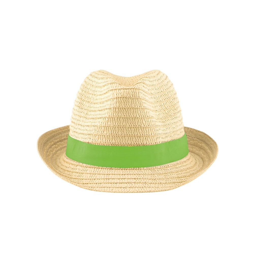 Lime - Back - MidOcean Boogie Paperstraw Hat