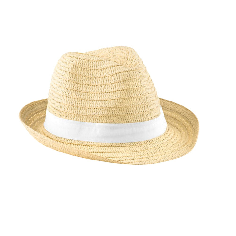 White - Front - MidOcean Boogie Paperstraw Hat