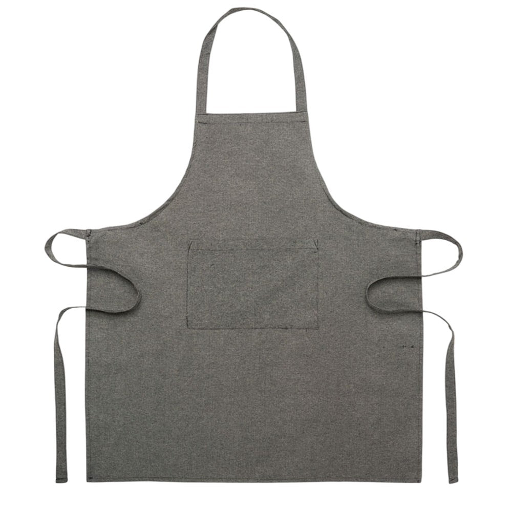 Black - Front - MidOcean Cuina Recycled Cotton Chef Apron