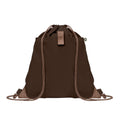 Chocolate - Side - MidOcean Panda Recycled Cotton Drawstring Bag
