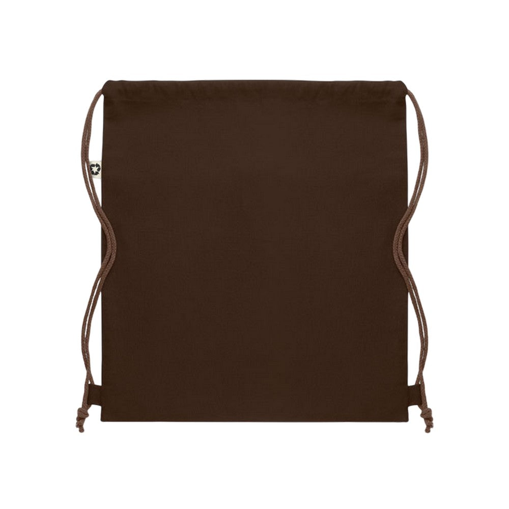 Chocolate - Back - MidOcean Panda Recycled Cotton Drawstring Bag