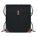 Black - Front - MidOcean Panda Recycled Cotton Drawstring Bag