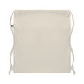 Beige - Back - MidOcean Panda Recycled Cotton Drawstring Bag
