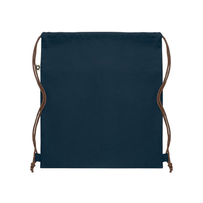 French Navy - Back - MidOcean Panda Recycled Cotton Drawstring Bag