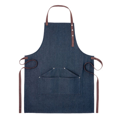 Blue - Front - MidOcean Denipur Adjustable Denim Apron