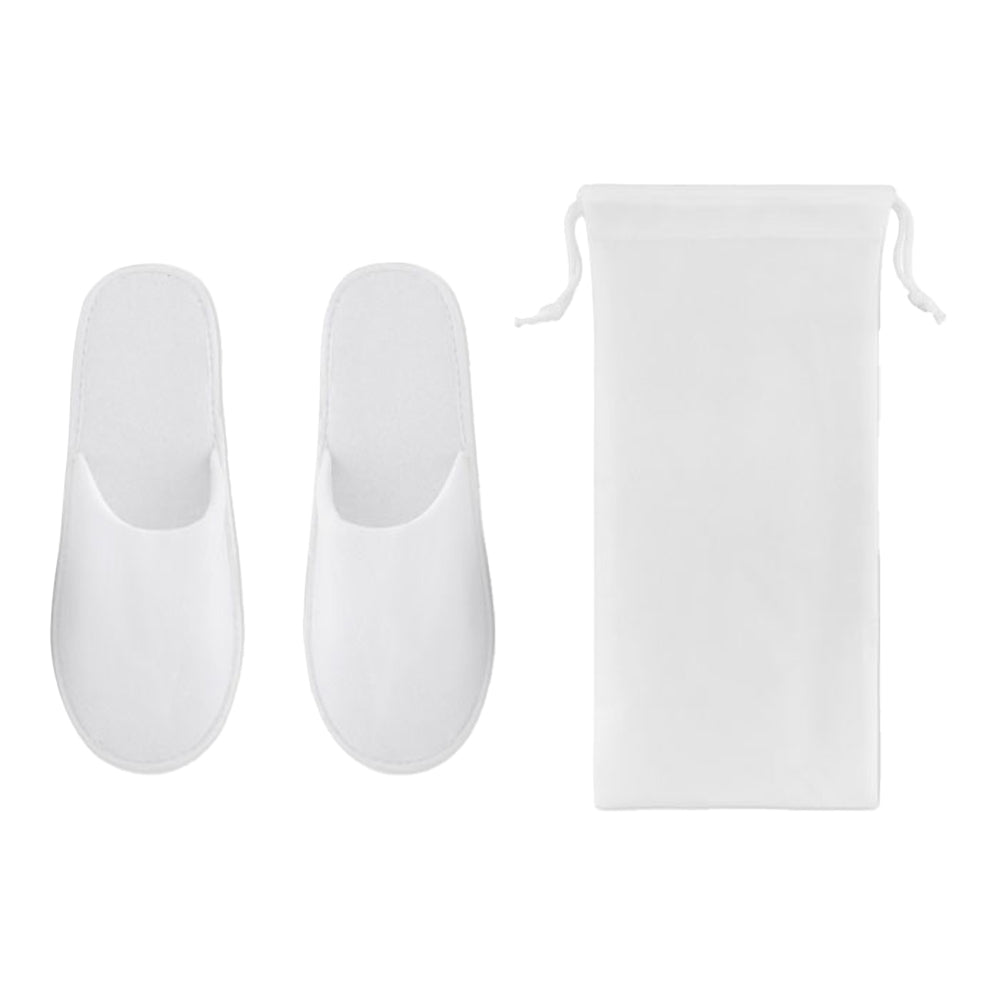 White - Front - MidOcean Unisex Adult Flip Flap Hotel Mule Slippers