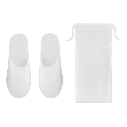 White - Front - MidOcean Unisex Adult Flip Flap Hotel Mule Slippers