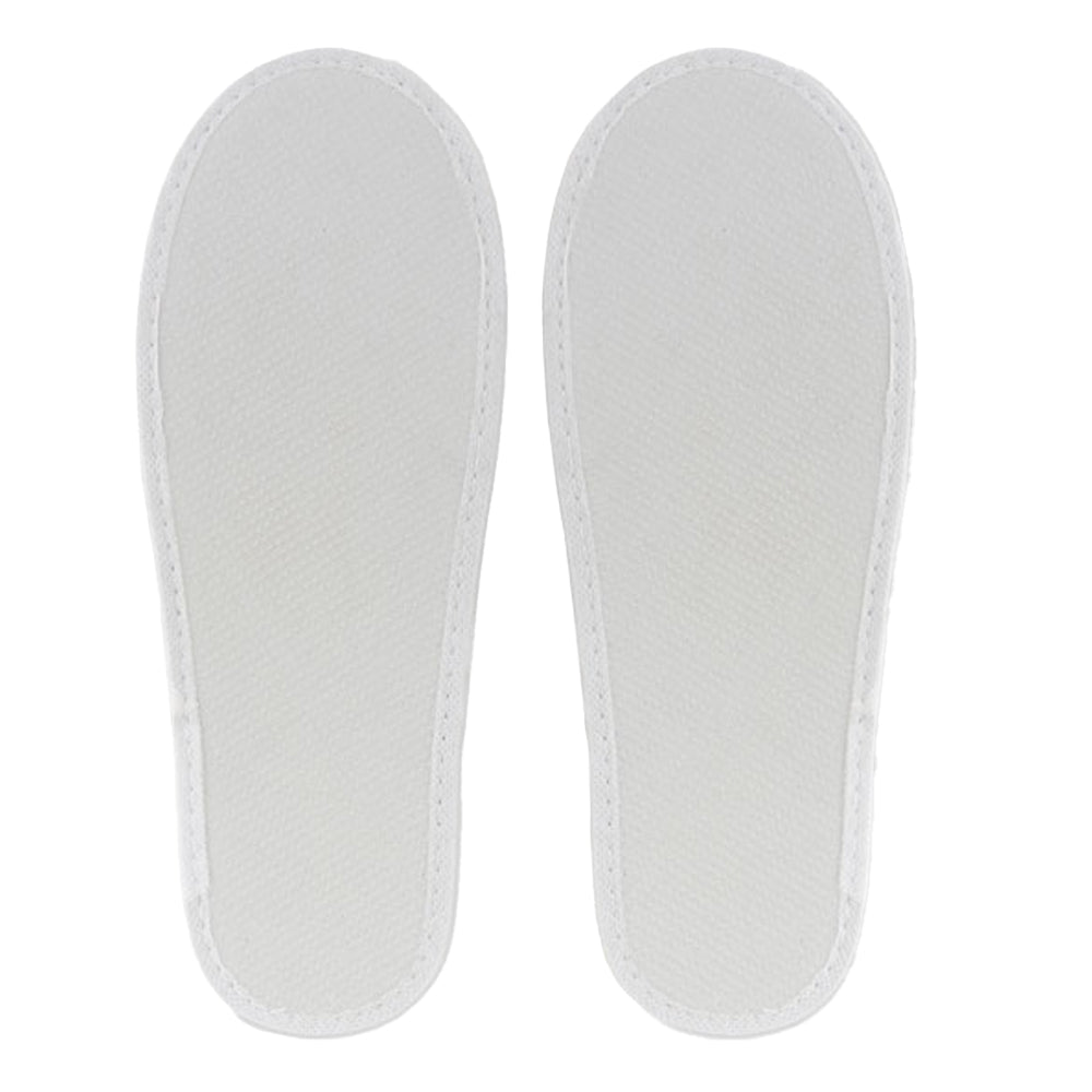 White - Back - MidOcean Unisex Adult Flip Flap Hotel Mule Slippers