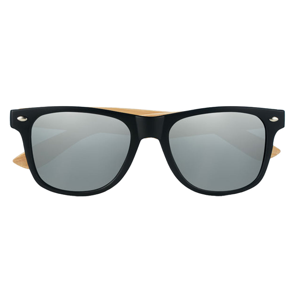 Shiny Silver - Front - MidOcean California Touch Bamboo Sunglasses