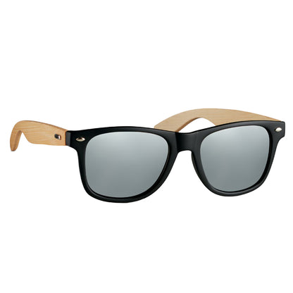 Shiny Silver - Back - MidOcean California Touch Bamboo Sunglasses