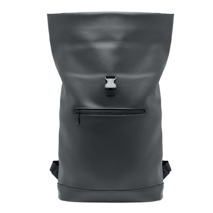 Black - Side - MidOcean Bai Roll Roll Top PU Laptop Backpack