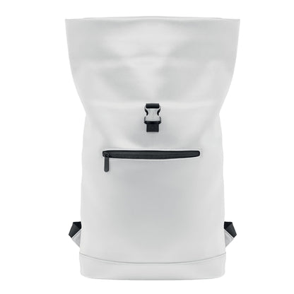 White - Side - MidOcean Bai Roll Roll Top PU Laptop Backpack