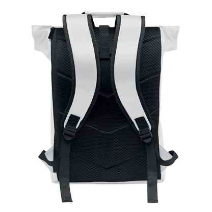 White - Lifestyle - MidOcean Bai Roll Roll Top PU Laptop Backpack
