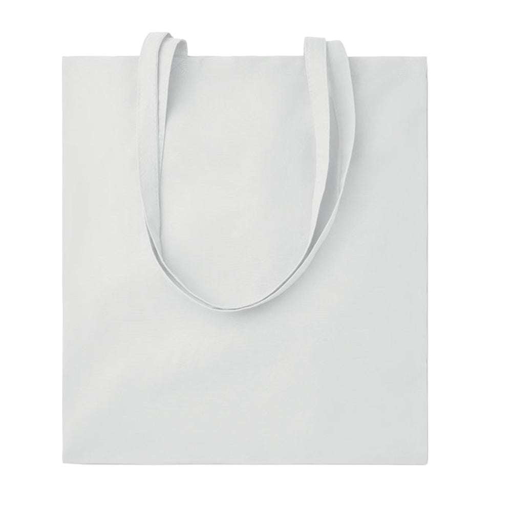White - Front - MidOcean Tura Colour Organic Cotton Shopper Bag