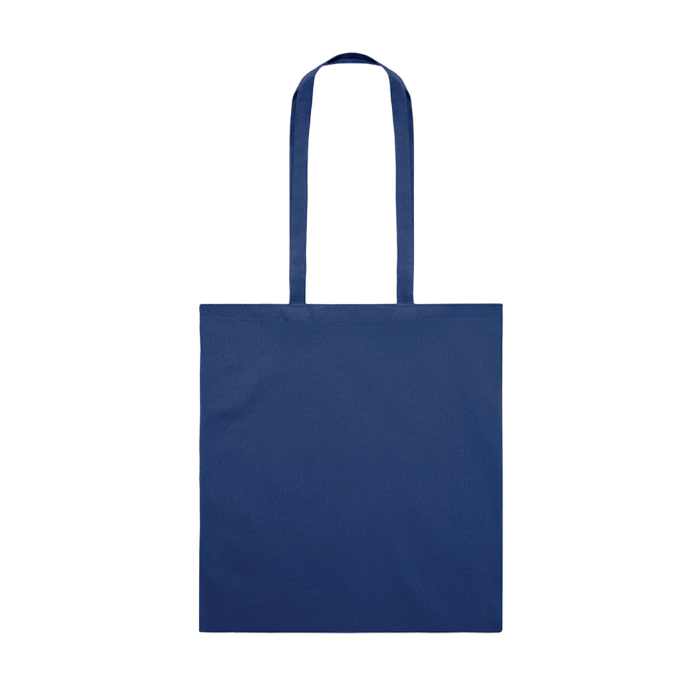 Blue - Back - MidOcean Tura Colour Organic Cotton Shopper Bag