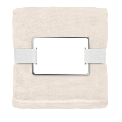 Beige - Back - MidOcean Logan RPET Fleece Blanket