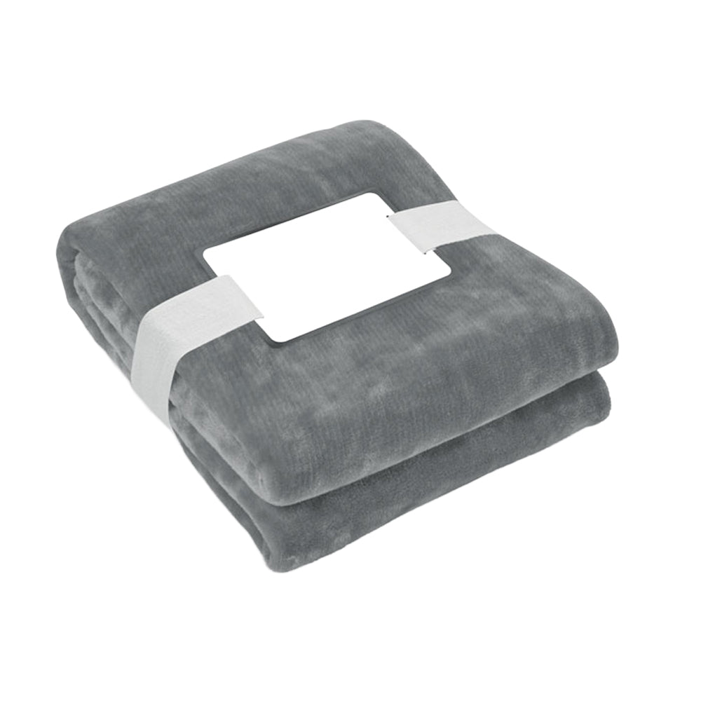 Stone Grey - Front - MidOcean Logan RPET Fleece Blanket