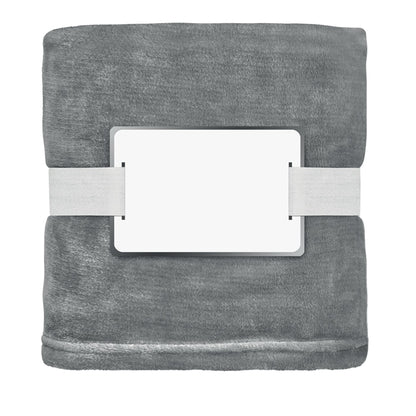 Stone Grey - Back - MidOcean Logan RPET Fleece Blanket