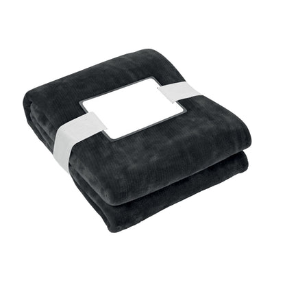 Black - Front - MidOcean Logan RPET Fleece Blanket