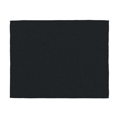 Black - Back - MidOcean Logan RPET Fleece Blanket