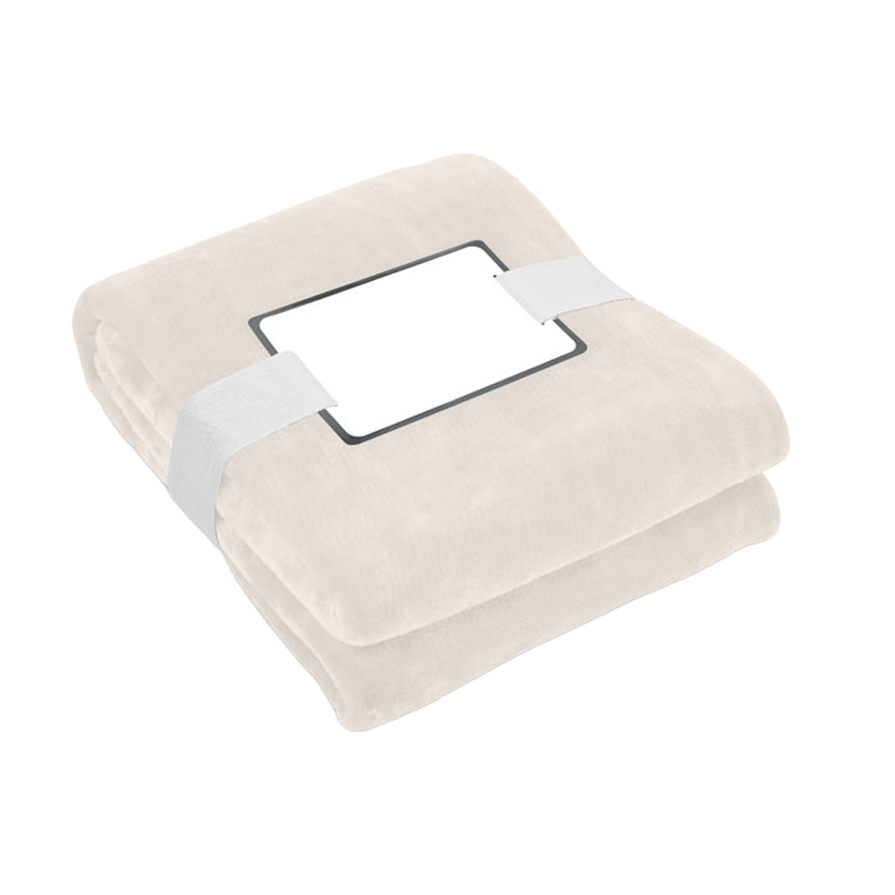 Beige - Front - MidOcean Logan RPET Fleece Blanket
