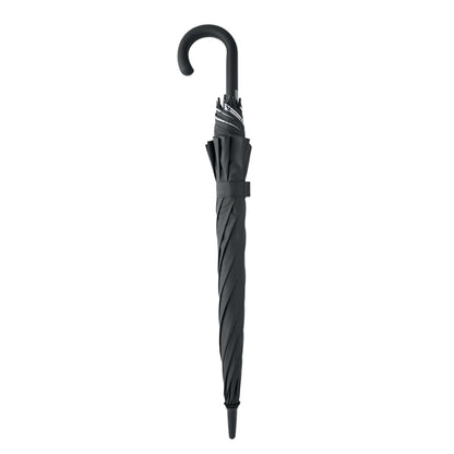Black - Side - MidOcean Canova+ Windproof Stick Umbrella