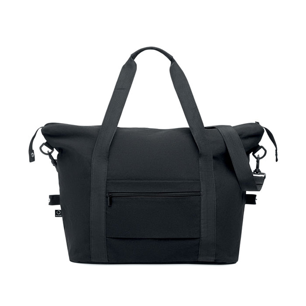 Black - Side - MidOcean Koper Tote Recycled Weekend Bag