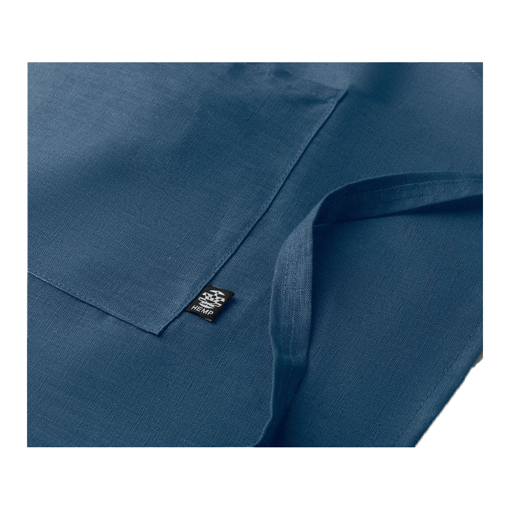 Blue - Back - MidOcean Naima Apron Adjustable Hemp Apron