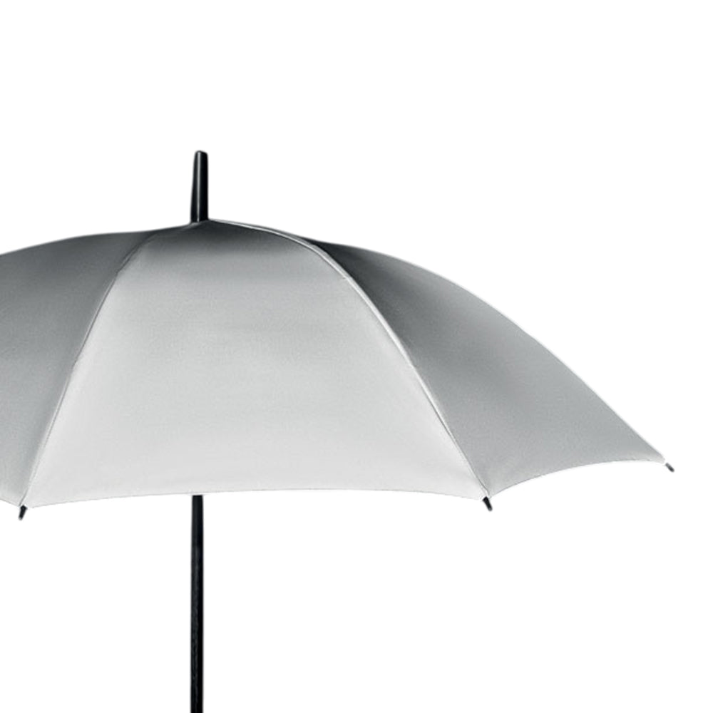 Matt Silver - Side - MidOcean Visibrella Reflective Stick Umbrella