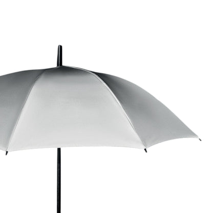 Matt Silver - Side - MidOcean Visibrella Reflective Stick Umbrella