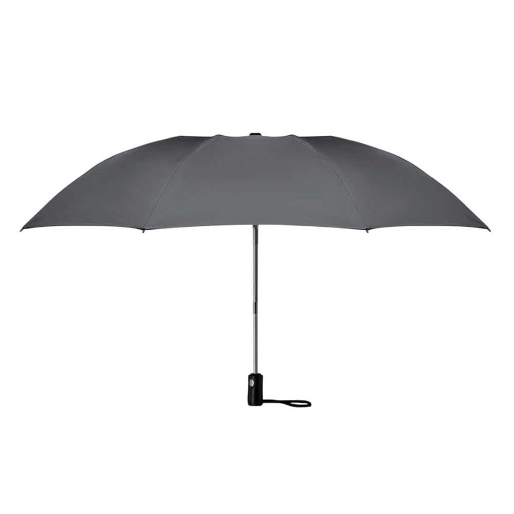 Grey - Front - MidOcean Dundee Foldable Reversible Folding Umbrella