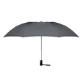 Grey - Front - MidOcean Dundee Foldable Reversible Folding Umbrella