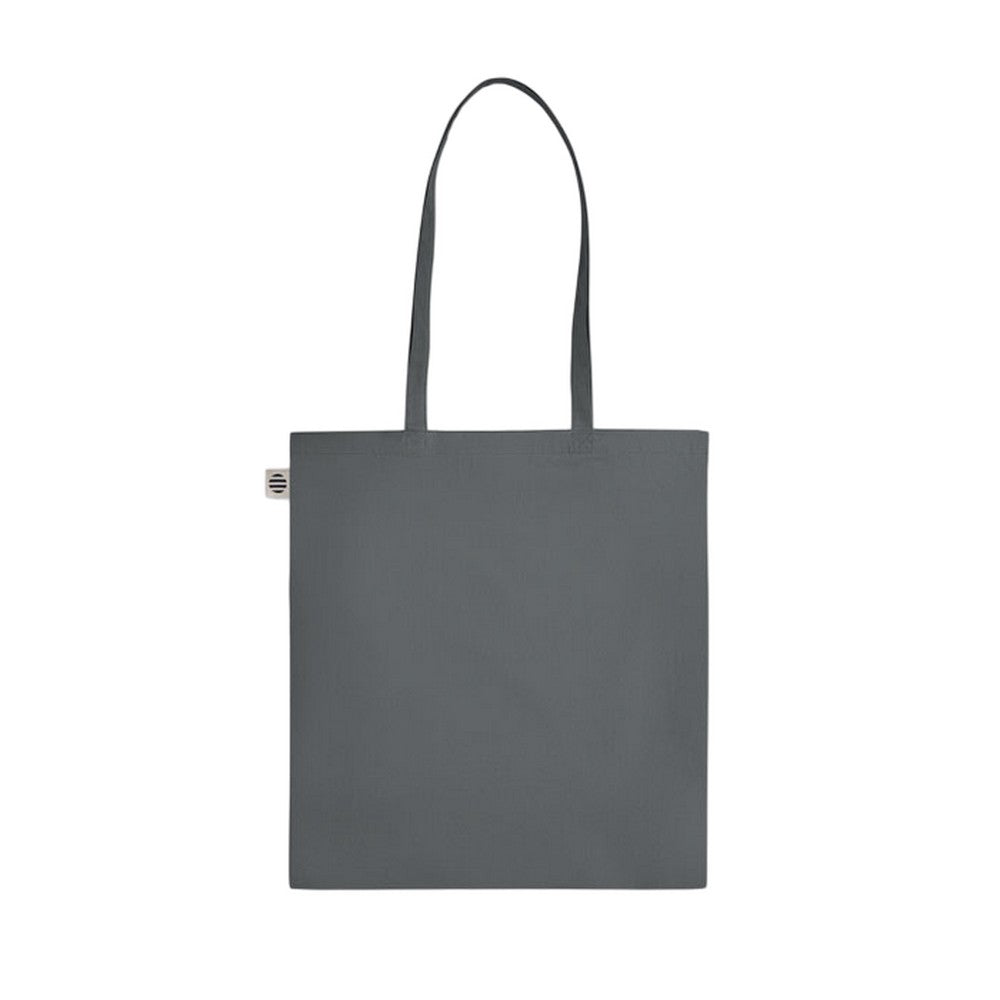Stone Grey - Front - MidOcean Zimde Organic Cotton Tote Bag
