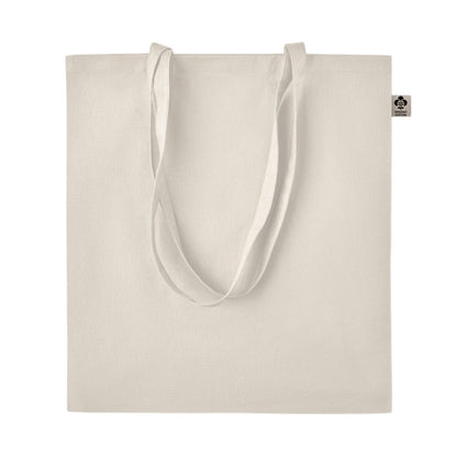 Beige - Back - MidOcean Zimde Organic Cotton Tote Bag