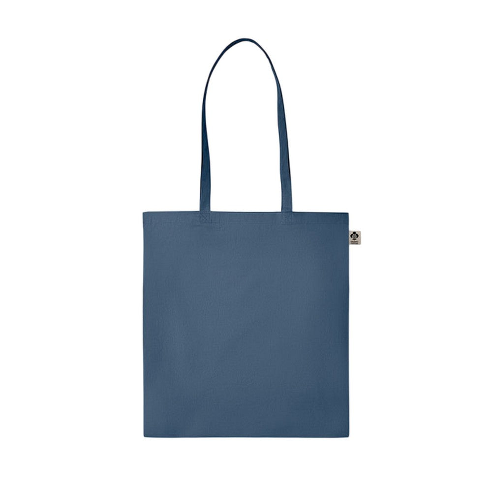Blue - Front - MidOcean Zimde Organic Cotton Tote Bag