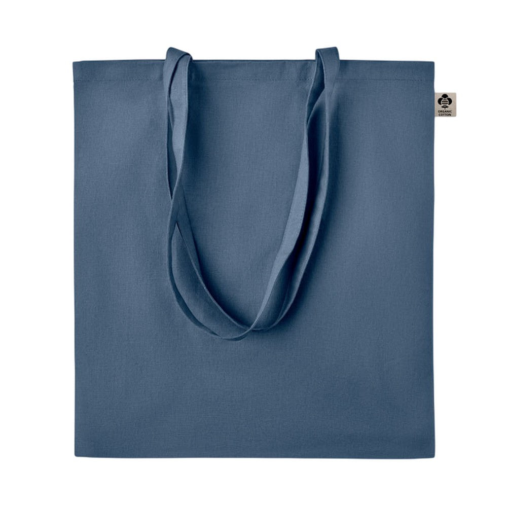 Blue - Back - MidOcean Zimde Organic Cotton Tote Bag