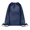 Blue - Front - MidOcean Pocket Shoop Polyester Drawstring Bag