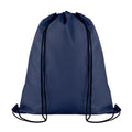 Blue - Back - MidOcean Pocket Shoop Polyester Drawstring Bag