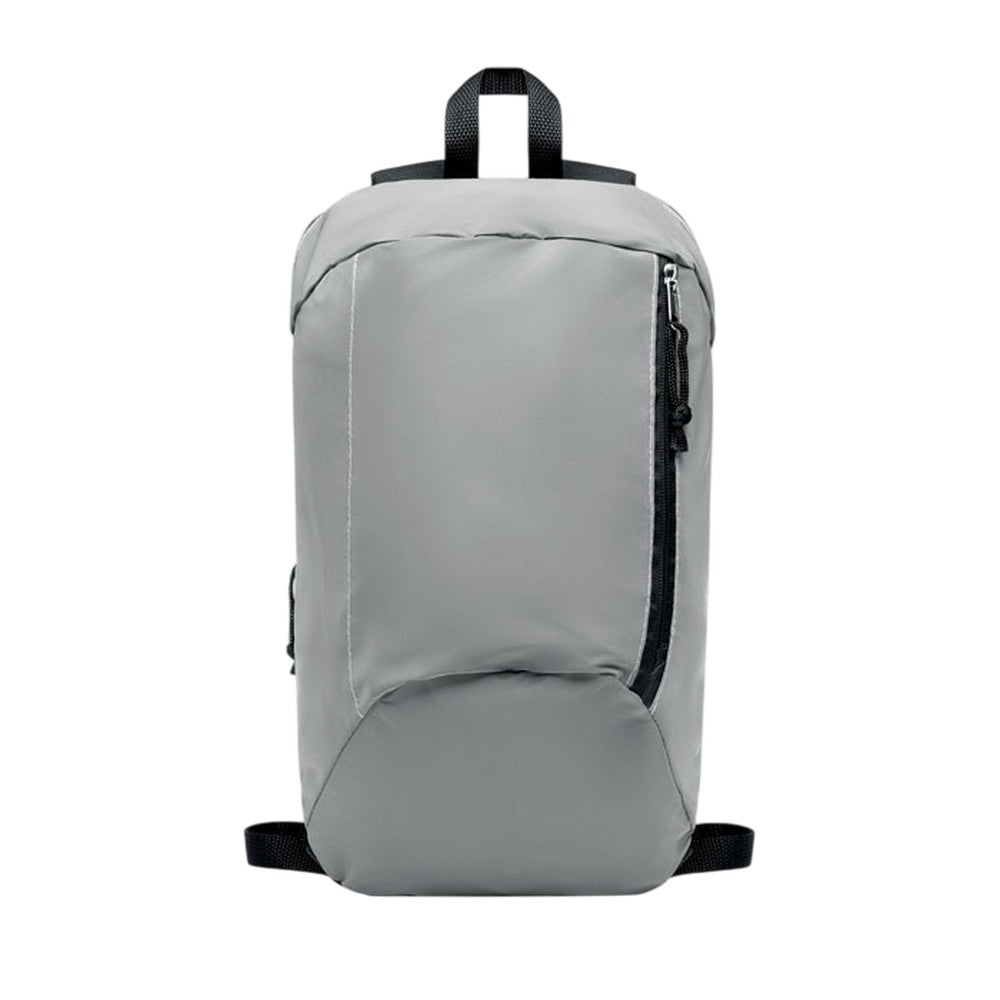 Matt Silver - Front - MidOcean Visiback Reflective Backpack